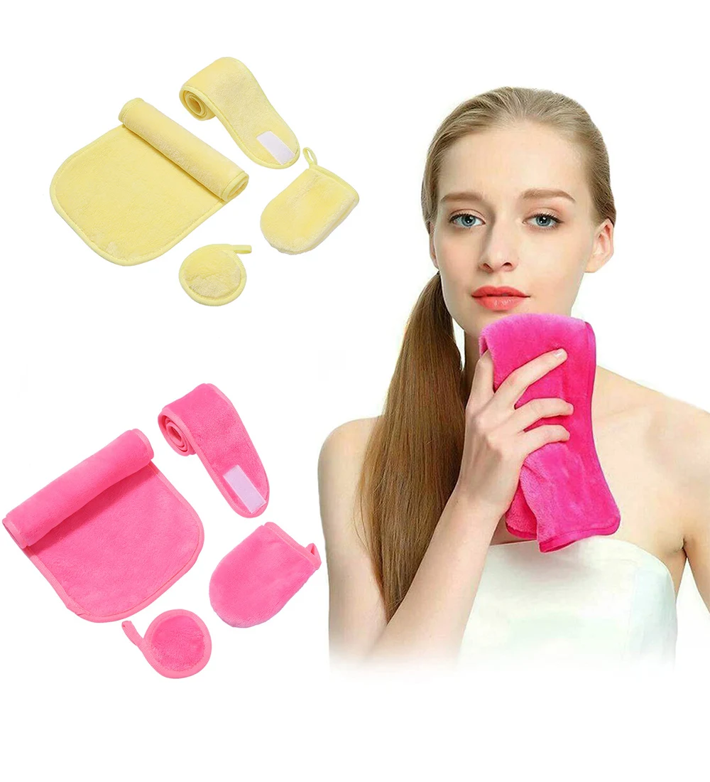 Facial Makeup Remover Towel Puff Gloves Hair Band Makeup Remover Set Microfiber Washing Reusable Beauty Tool
Facial Makeup Remover Towel Puff Gloves Hair Band Makeup Remover Set Microfiber Washing Reusable Beauty Tool