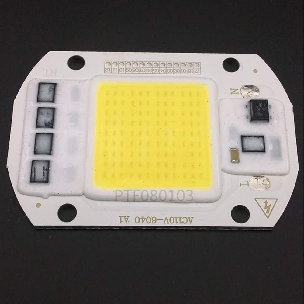 10 шт. светодиодный COB Чип лампочки 50 Вт чип 110 В 220 вход умный IC подходит для DIY