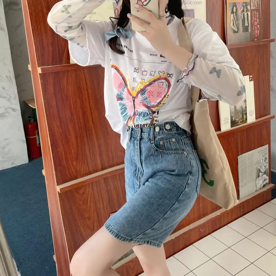 Women Casual High Waist Straight Jeans Shorts Summer Female Blue Denim Shorts Ladies Bottoms fashion Wholesale
Women Casual High Waist Straight Jeans Shorts Summer Female Blue Denim Shorts Ladies Bottoms fashion Wholesale