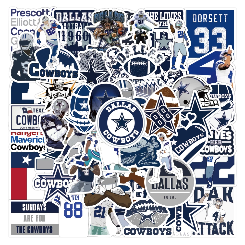 50PCS Sports Rugby Football Dallas Cowboys Sticker Skateboard Luggage Car Refrigerator Cup Stationery Laptop Vinyl Stickers Toys
50PCS Sports Rugby Football Dallas Cowboys Sticker Skateboard Luggage Car Refrigerator Cup Stationery Laptop Vinyl Stickers Toys