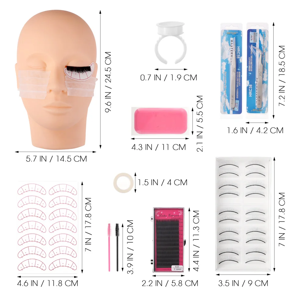 Lurrose Flat Mannequin Head with Training Tools for Extending Eyelashes Practice Best False Eyelashes Extension Kit for 
Lurrose Flat Mannequin Head with Training Tools for Extending Eyelashes Practice Best False Eyelashes Extension Kit for
