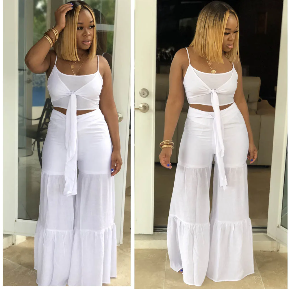 Women's Fashion Summer Casual Fashion Slim Solid Color Sleeveless Wide Leg Pants Two-Piece Female
Women's Fashion Summer Casual Fashion Slim Solid Color Sleeveless Wide Leg Pants Two-Piece Female