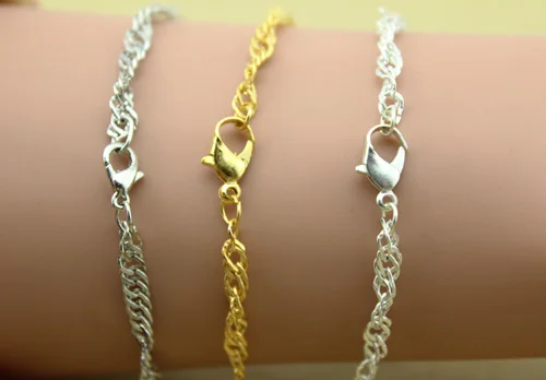 10pcs/lot Gold Rhodium Silver Color Twisted Braided Bulk Chains with Lobster Clasps for DIY Necklace Making
10pcs/lot Gold Rhodium Silver Color Twisted Braided Bulk Chains with Lobster Clasps for DIY Necklace Making