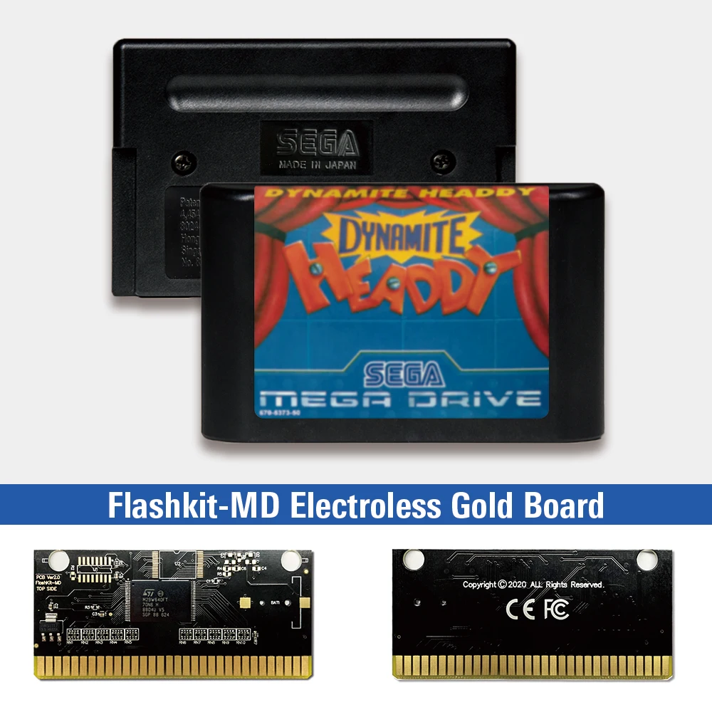 Dynamite Headdy - EUR Label Flashkit MD Electroless Gold PCB Card for Sega Genesis Megadrive Video Game Console
Dynamite Headdy - EUR Label Flashkit MD Electroless Gold PCB Card for Sega Genesis Megadrive Video Game Console