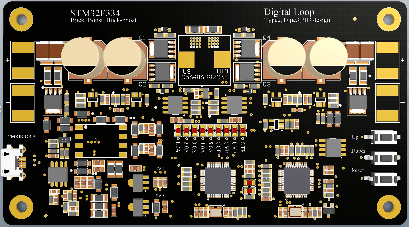 STM32F334, Digital Power Development Board, Buck-boost, Two-way Power Supply, BUCK-BOOST
STM32F334, Digital Power Development Board, Buck-boost, Two-way Power Supply, BUCK-BOOST