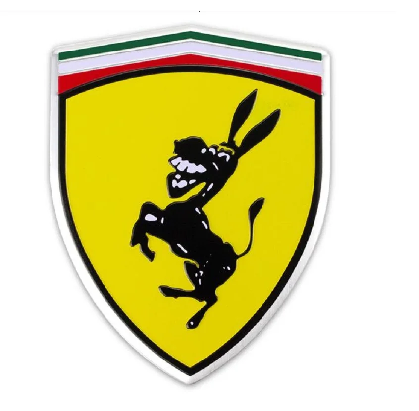 1pcs Aluminum Creative Funny Humor Spoof Kuso Prank Sticker for Ferrari Donkey Emblem Badge Metal Car Styling Sticker Decal
1pcs Aluminum Creative Funny Humor Spoof Kuso Prank Sticker for Ferrari Donkey Emblem Badge Metal Car Styling Sticker Decal