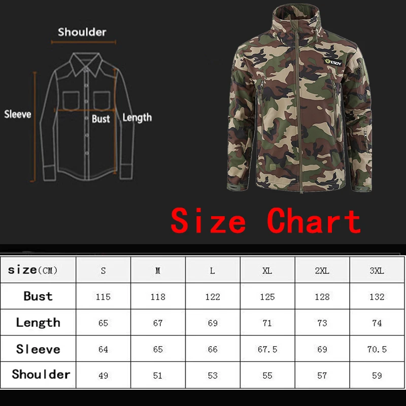 Solid Color Camouflage Jacket Men Water-Repellent Hooded Jacket Warm Climbing Men Jacket Military Combat Hunting Suit Women
Solid Color Camouflage Jacket Men Water-Repellent Hooded Jacket Warm Climbing Men Jacket Military Combat Hunting Suit Women