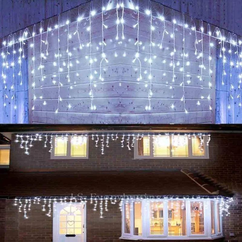 3m-20m 220V Christmas Garland LED Curtain Icicle String Light Droop 0.4-0.6m Mall Eaves Garden Stage Patio Outdoor Decoration
3m-20m 220V Christmas Garland LED Curtain Icicle String Light Droop 0.4-0.6m Mall Eaves Garden Stage Patio Outdoor Decoration