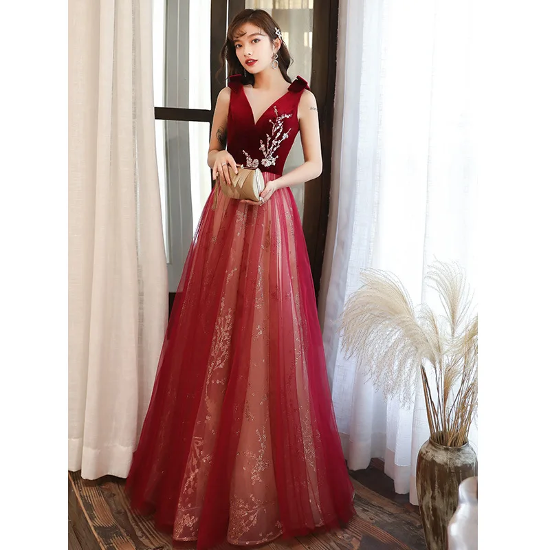 Velour Burgundy Evening Dresses V-neck Floor-length A-line Bling Stitching Plus size Custom Formal Dress Women R1522 Vestidos
Velour Burgundy Evening Dresses V-neck Floor-length A-line Bling Stitching Plus size Custom Formal Dress Women R1522 Vestidos
