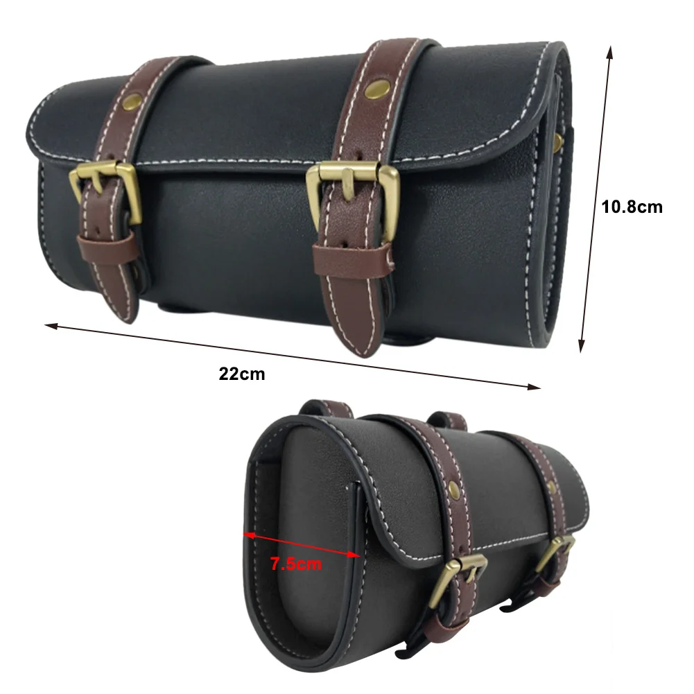 PU Leather Motorcycle Fork Bag Saddlebag Roll Bag with Adjustable Fasteners Vintage Front Fork Handlebar Bag for Honda Yamaha
PU Leather Motorcycle Fork Bag Saddlebag Roll Bag with Adjustable Fasteners Vintage Front Fork Handlebar Bag for Honda Yamaha