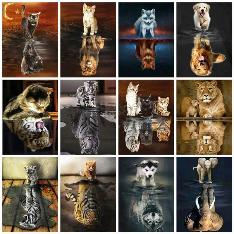 5D Diamond Painting Cat Full Square Diamond Embroidery Animals Reflection Pictures of Rhinestones Mosaic Cross Stitch Home Decor
5D Diamond Painting Cat Full Square Diamond Embroidery Animals Reflection Pictures of Rhinestones Mosaic Cross Stitch Home Decor