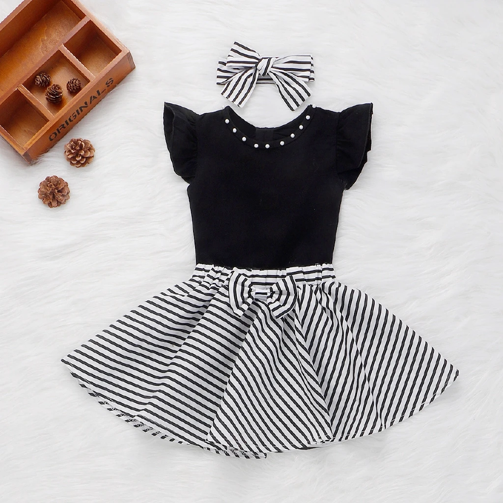 Baby Girl Princess Dress Toddler Girls Ruffle Tops Striped dress + Children Fashion Skirt with Headband Kids Summer Dress Sets
Baby Girl Princess Dress Toddler Girls Ruffle Tops Striped dress + Children Fashion Skirt with Headband Kids Summer Dress Sets