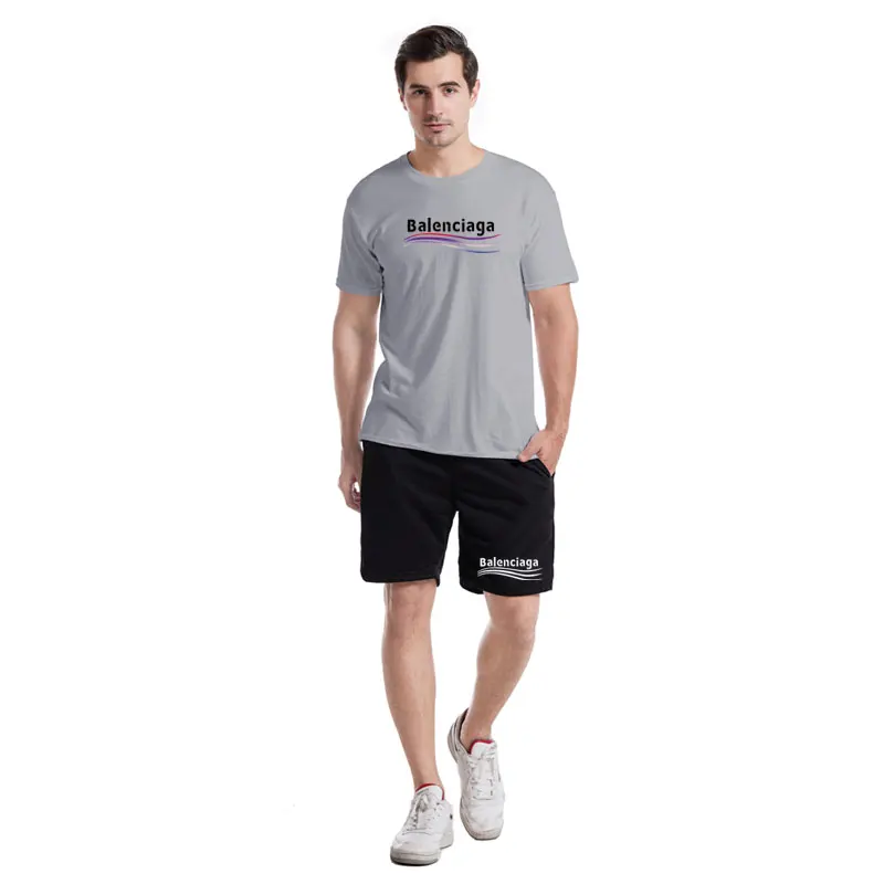 Summer 2021 New Men Fashion Jogging Short Sleeved Round Collar T Shirt two-piece Letter Print Sweatshirt+Sweatshorts Suit
Summer 2021 New Men Fashion Jogging Short Sleeved Round Collar T Shirt two-piece Letter Print Sweatshirt+Sweatshorts Suit
