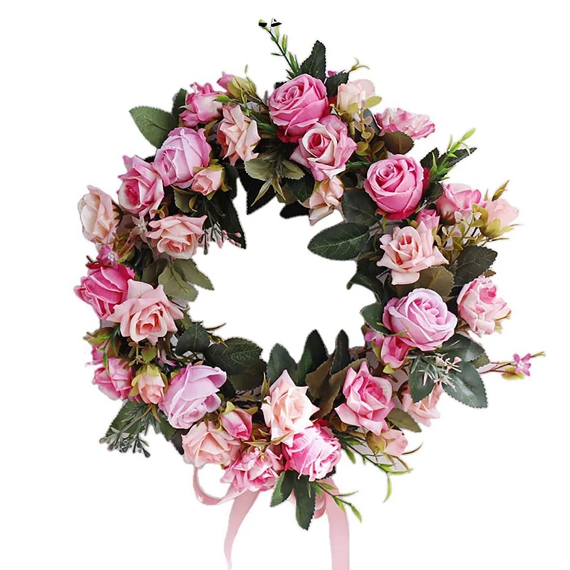 Artificial Rose Flower Wreath Spring Summer Wreath for Front Door Wedding Party Window Wall Farmhouse Home Holiday Decor
Artificial Rose Flower Wreath Spring Summer Wreath for Front Door Wedding Party Window Wall Farmhouse Home Holiday Decor