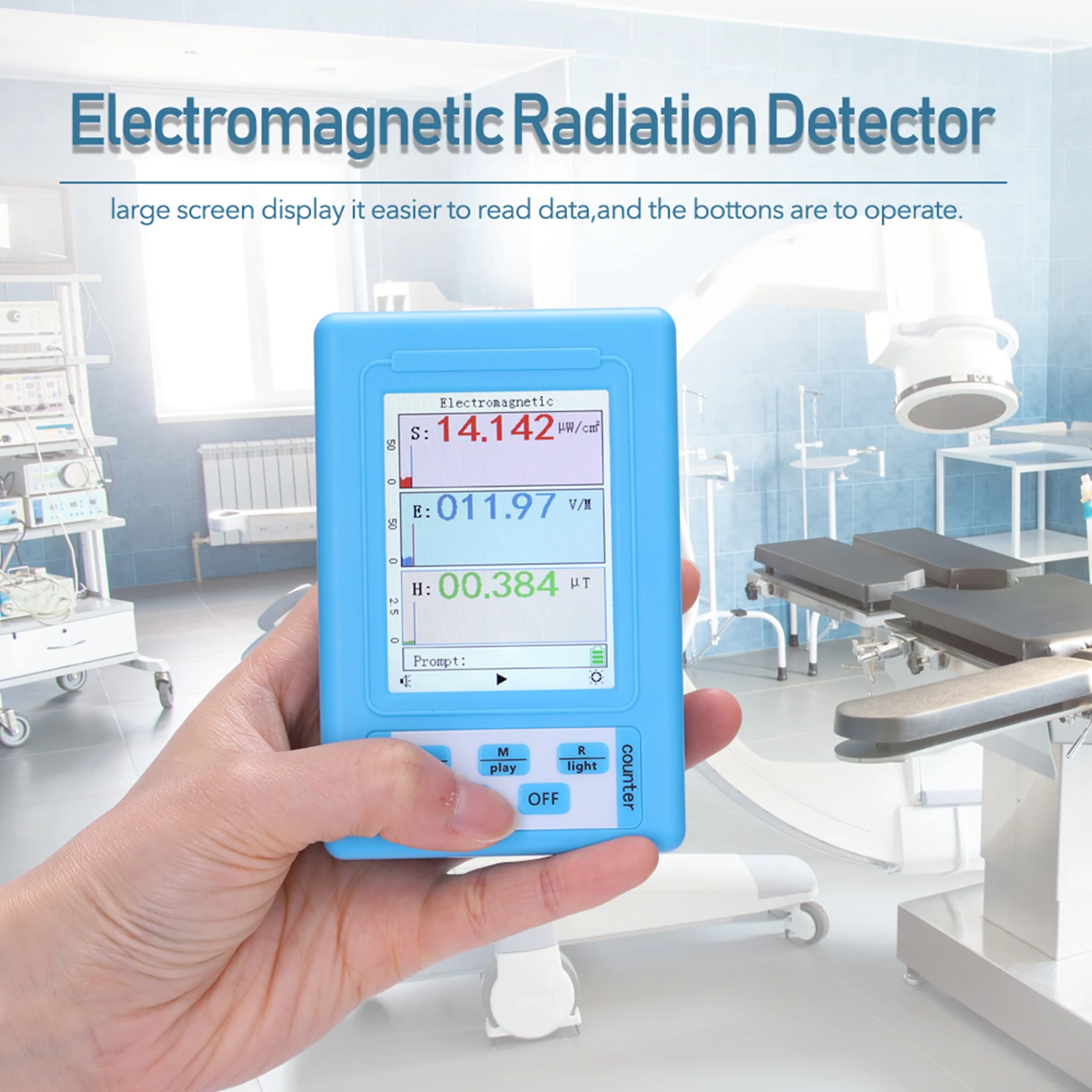 Professional BR-9A Electromagnetic Radiation Detector High Accuracy Semi-functional Type Electromagnetic Radiation Tester 
Professional BR-9A Electromagnetic Radiation Detector High Accuracy Semi-functional Type Electromagnetic Radiation Tester