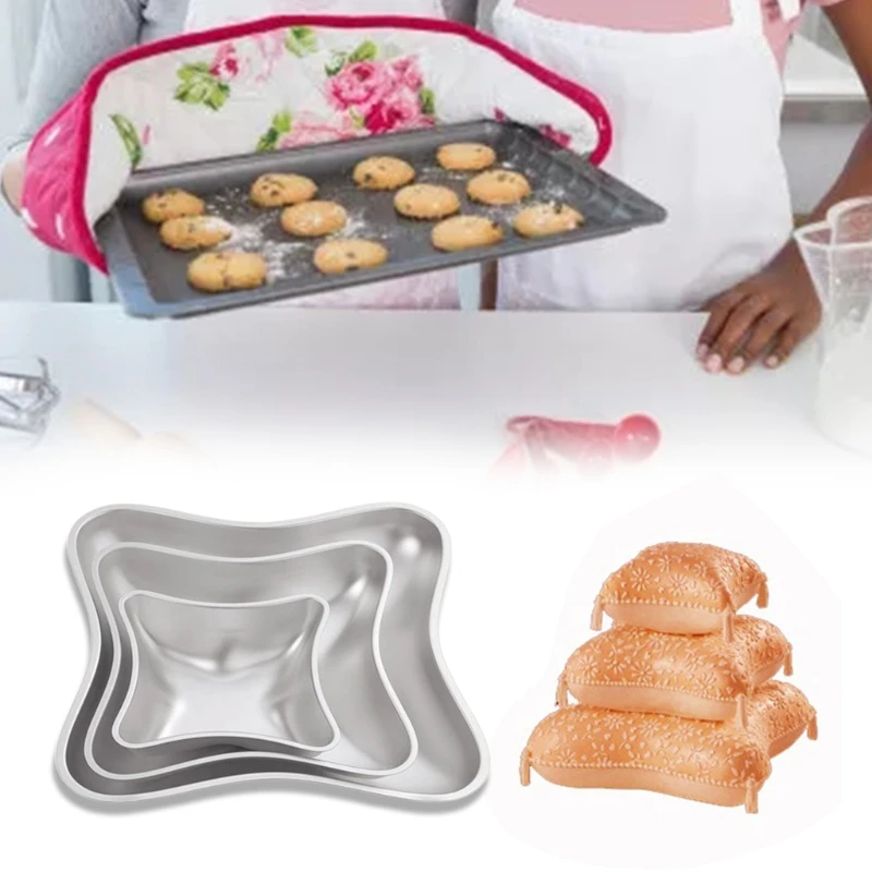 3 Pieces DIY Baking Gadgets Cake Molds Anodized Pillow Shape Aluminum Alloy Material Cake Moulds for Kitchen Baking Tool
3 Pieces DIY Baking Gadgets Cake Molds Anodized Pillow Shape Aluminum Alloy Material Cake Moulds for Kitchen Baking Tool