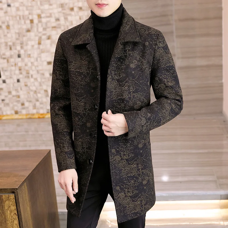 Casual Trench Coat Windbreaker Men Social Streetwear Overcoat Autumn Winter Woolen Coat Men Mid-long Korean Slim Men Tweed Coat
Casual Trench Coat Windbreaker Men Social Streetwear Overcoat Autumn Winter Woolen Coat Men Mid-long Korean Slim Men Tweed Coat