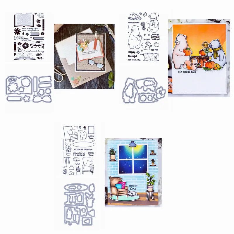 Bear Squirrel Friend Stamps Pillows Blanket, Bookmark Clear Stamps set & Coordinating dies for DIY Scrapbooking Card Craft 2020
Bear Squirrel Friend Stamps Pillows Blanket, Bookmark Clear Stamps set & Coordinating dies for DIY Scrapbooking Card Craft 2020