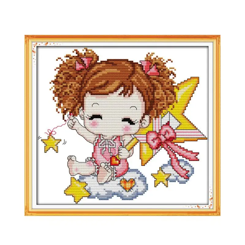 The star baby (girl) cross stitch kit cartoon 11ct count print canvas stitches embroidery DIY handmade needlework plus
The star baby (girl) cross stitch kit cartoon 11ct count print canvas stitches embroidery DIY handmade needlework plus