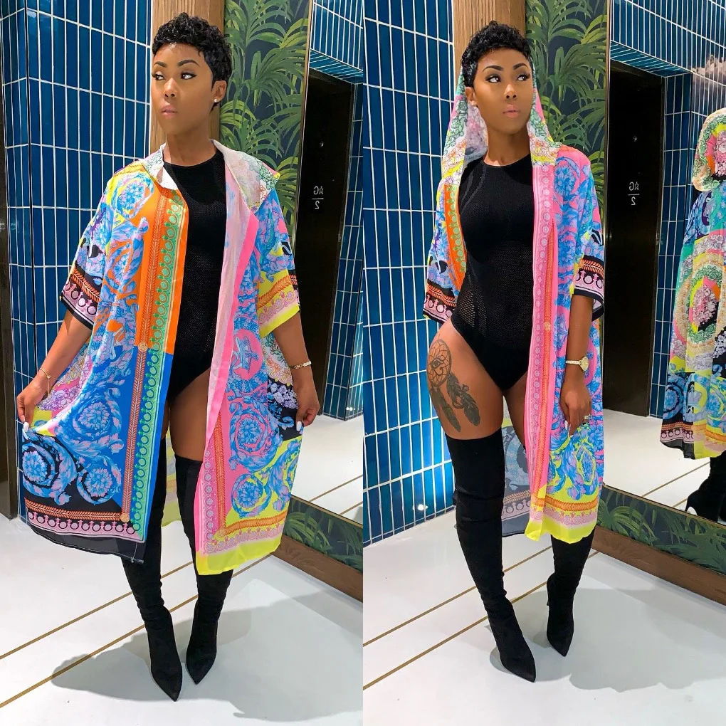 2019 модная новая Африканская Этническая женская рубашка с цифровым принтом