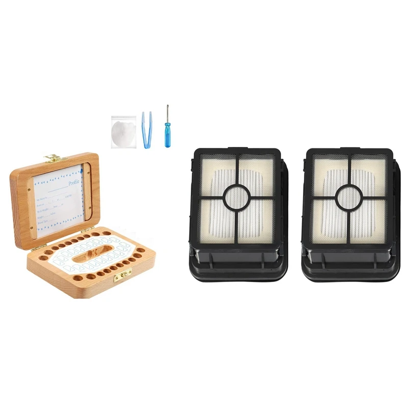 2Pcs Filter For Bissell 1866 Cross Wave 1785 Series Vacuum With Tooth Keepsake Box, Milk Teeth Save Organizer Kit
2Pcs Filter For Bissell 1866 Cross Wave 1785 Series Vacuum With Tooth Keepsake Box, Milk Teeth Save Organizer Kit