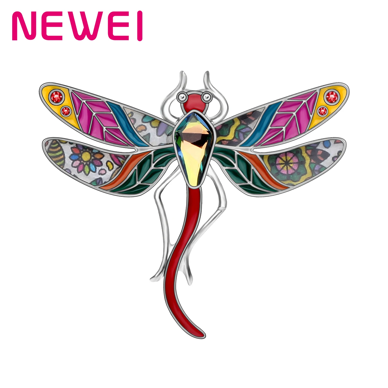 Newei Enamel Alloy Rhinestone Floral Dragonfly Brooches Clothes Scarf Insect Animal Jewelry For Women Girl Kid Charm Spring Gift
Newei Enamel Alloy Rhinestone Floral Dragonfly Brooches Clothes Scarf Insect Animal Jewelry For Women Girl Kid Charm Spring Gift