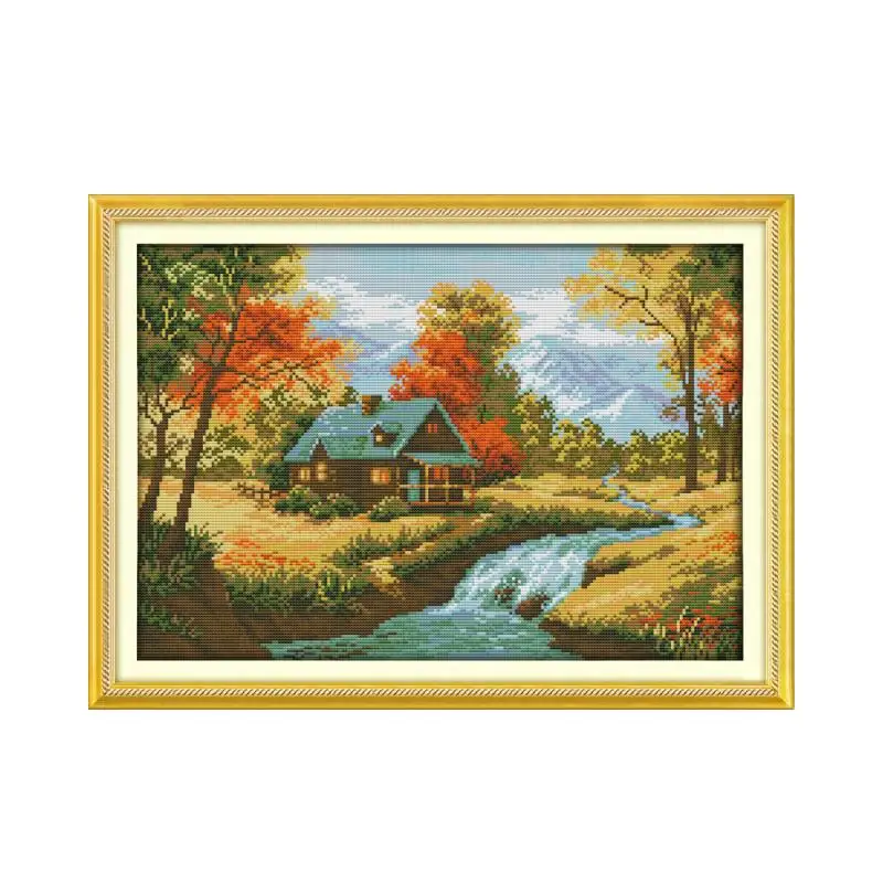 The autumn stream cross stitch kit 18ct 14ct 11ct count printed canvas stitching embroidery DIY handmade needlework
The autumn stream cross stitch kit 18ct 14ct 11ct count printed canvas stitching embroidery DIY handmade needlework