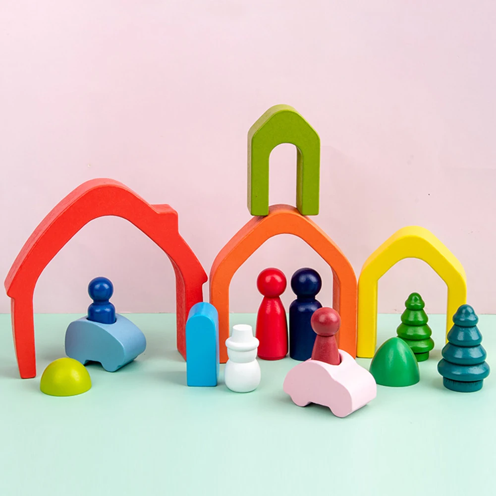 Puzzle Baby Early Educational Toy Montessori Wooden Toys Colorful Rainbow Blocks Infant DIY Stacking Game Playset
Puzzle Baby Early Educational Toy Montessori Wooden Toys Colorful Rainbow Blocks Infant DIY Stacking Game Playset