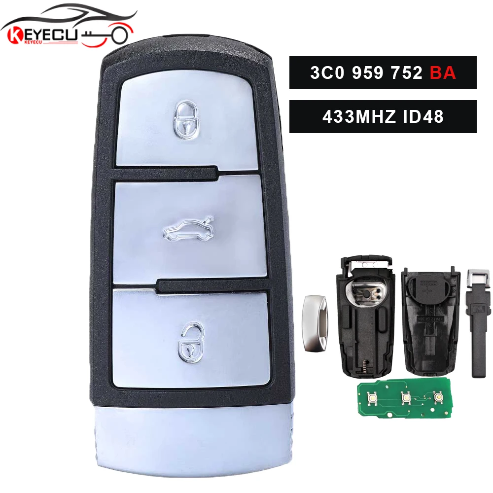 KEYECU 3C0 959 752BA ,3C0959752BA 433 МГц ID48 умные модели 2009 2010 2011 2012 2013 VW VolkMagotan Passat CC B6
KEYECU 3C0 959 752BA ,3C0959752BA 433 МГц ID48 умные модели 2009 2010 2011 2012 2013 VW VolkMagotan Passat CC B6