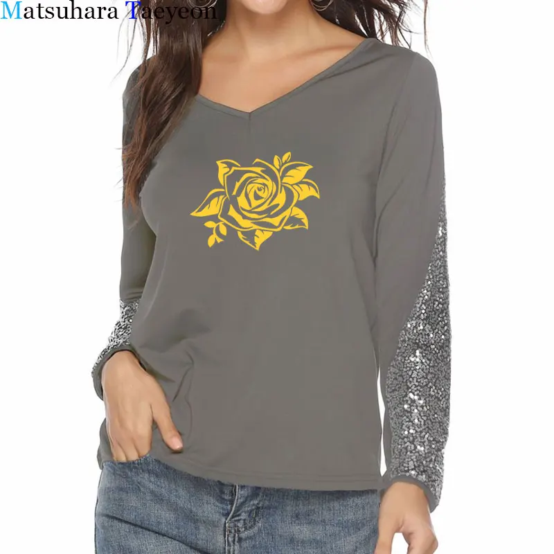 Fashion Long Sleeve V-Neck T-shirt Beautiful Flower T Shirt Women Casual Harajuku Tshirt Women 2020 Tops Plus Size Tee
Fashion Long Sleeve V-Neck T-shirt Beautiful Flower T Shirt Women Casual Harajuku Tshirt Women 2020 Tops Plus Size Tee