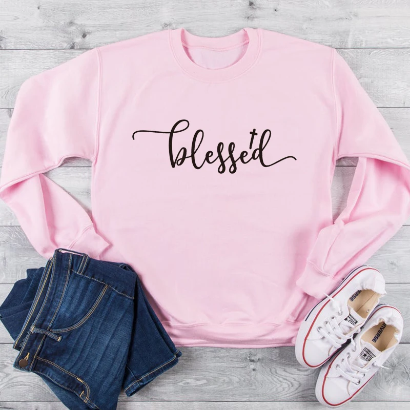 Autumn Girl Casual Jumper Blessed Christian Sweatshirt Women Jesus Believer Pray Clothing Faith Hope Love Pullover
Autumn Girl Casual Jumper Blessed Christian Sweatshirt Women Jesus Believer Pray Clothing Faith Hope Love Pullover