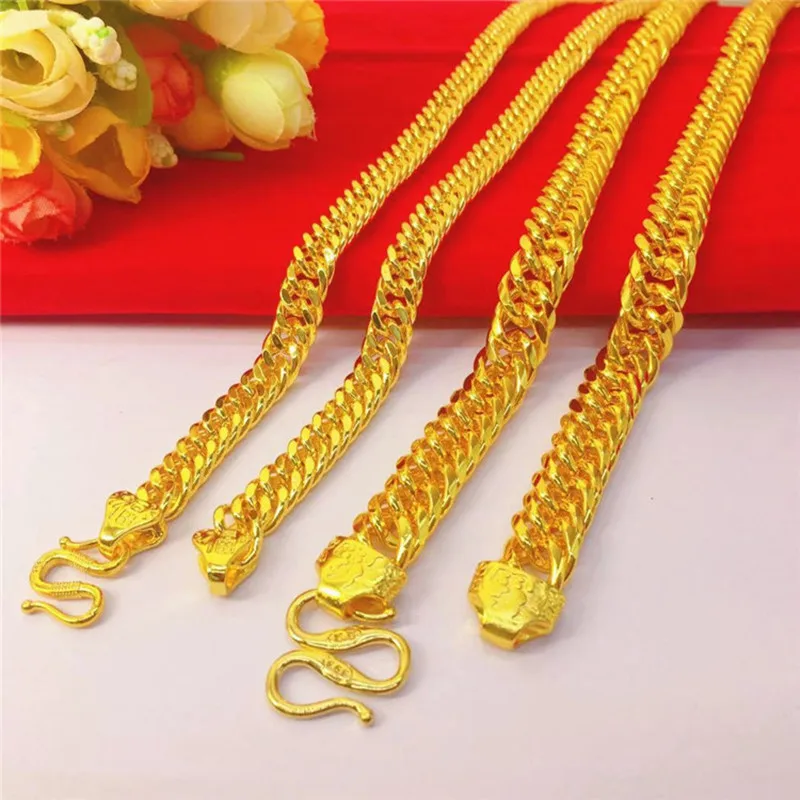 Thicken 18K Gold Double Curb Link Chain Necklace 6/8/10mm Hiphop Punk Mens Necklace Cool Jewelry Gift Drop Shipping
Thicken 18K Gold Double Curb Link Chain Necklace 6/8/10mm Hiphop Punk Mens Necklace Cool Jewelry Gift Drop Shipping