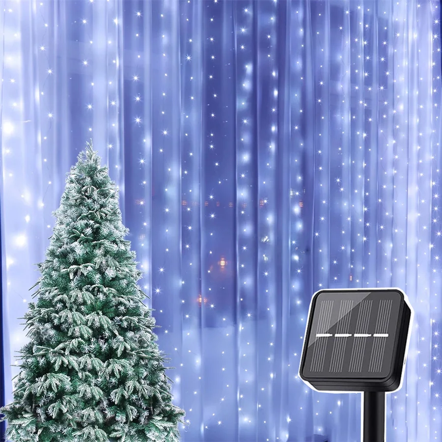 3X2/3X3M Solar Curtain Icicle Lights 8 Modes Solar Powered LED Window Curtain String Lights for Wedding Garden Patio Decor
3X2/3X3M Solar Curtain Icicle Lights 8 Modes Solar Powered LED Window Curtain String Lights for Wedding Garden Patio Decor