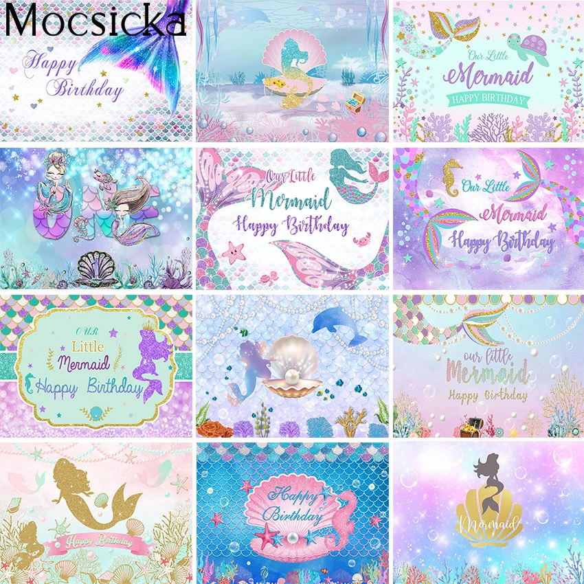 Mocsicka Little Mermaid Birthday Party Backdrop Under the Sea Mermaid Princess Girls Kids Party Baby Shower Photo Background
Mocsicka Little Mermaid Birthday Party Backdrop Under the Sea Mermaid Princess Girls Kids Party Baby Shower Photo Background