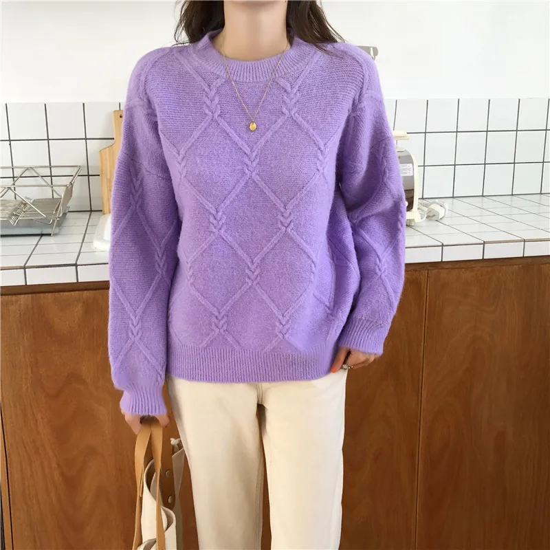 2022 Autumn And Winter Korean Version Loose Wild Pure Color Round Neck Twist Sweater Women's Hood Thick Knitted Bottoming Top
2022 Autumn And Winter Korean Version Loose Wild Pure Color Round Neck Twist Sweater Women's Hood Thick Knitted Bottoming Top