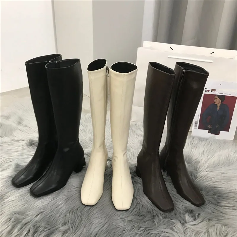 HOT Women Knee High Boots Female Fetish Zipper Knight White Boots Platform Winter Brown Booties Lady Low High Heels Shoes
HOT Women Knee High Boots Female Fetish Zipper Knight White Boots Platform Winter Brown Booties Lady Low High Heels Shoes