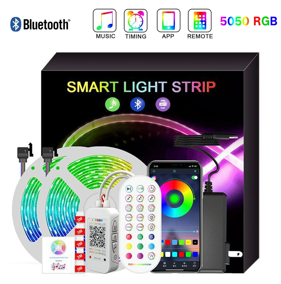 RBG 5050 Светодиодный светильник полосы Bluetooth DIY светильник лент RGB светильник полоса Гибкая лента светодиодный лента 5 м 10 м 15 м/20 м возможностью...
RBG 5050 Светодиодный светильник полосы Bluetooth DIY светильник лент RGB светильник полоса Гибкая лента светодиодный лента 5 м 10 м 15 м/20 м возможностью...