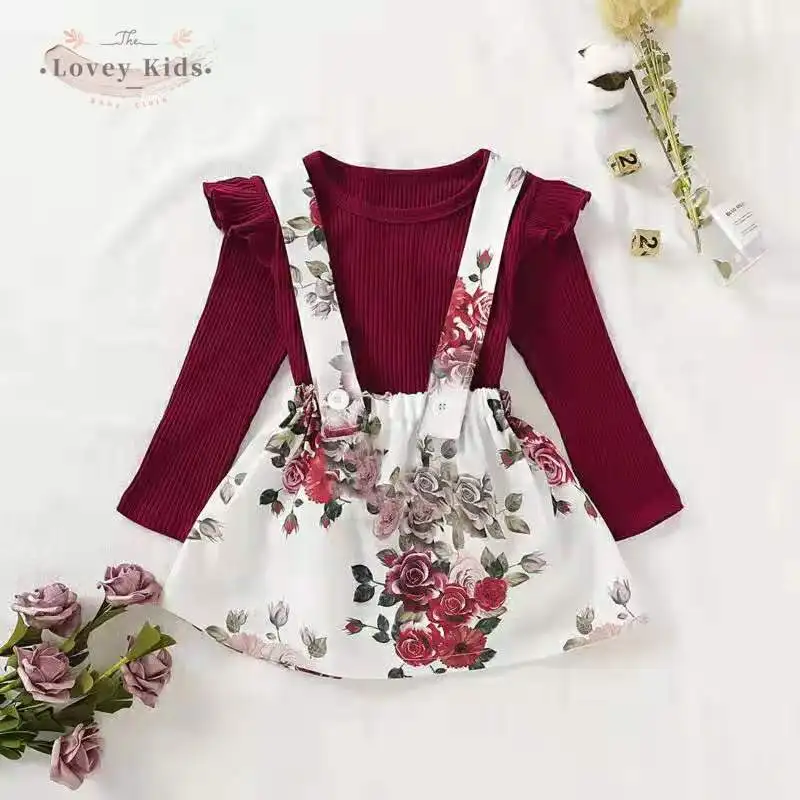 2020 Autumn Baby Girls Clothes Set 2Pcs Outfit Sweet Long Sleeve Ruffle Tops Floral Flower Overalls Skirt Suit Children 1-6Y
2020 Autumn Baby Girls Clothes Set 2Pcs Outfit Sweet Long Sleeve Ruffle Tops Floral Flower Overalls Skirt Suit Children 1-6Y