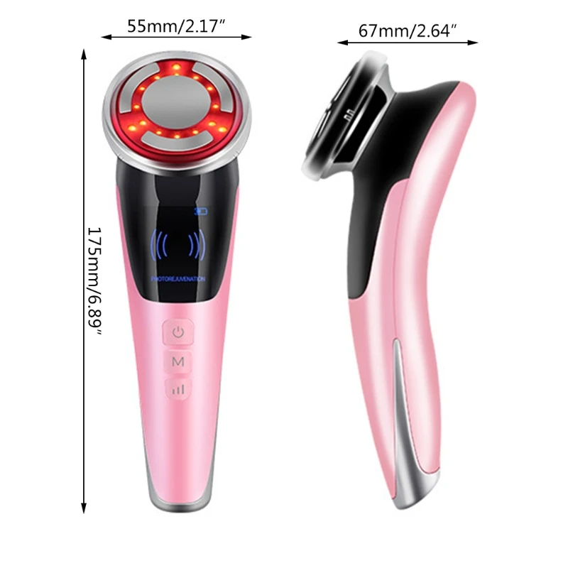 EMS Micro Electric Facial Massager 6 LED Color Light Vibration Beauty Instrument M89F
EMS Micro Electric Facial Massager 6 LED Color Light Vibration Beauty Instrument M89F