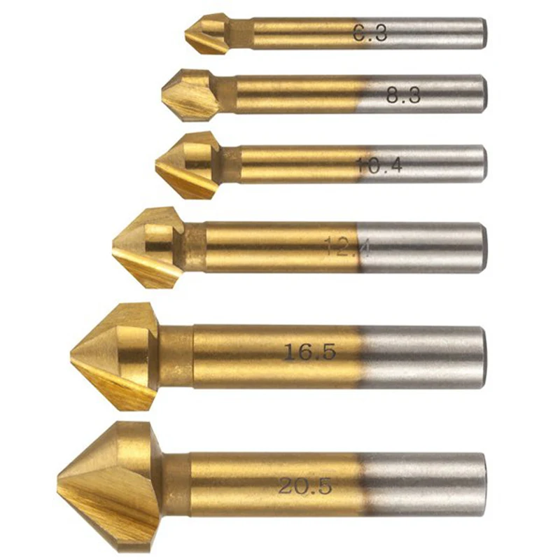 HSS Countersink Deburring Drill Bit Set Hand Tool For Cutting Wood, Metal, PVC
HSS Countersink Deburring Drill Bit Set Hand Tool For Cutting Wood, Metal, PVC