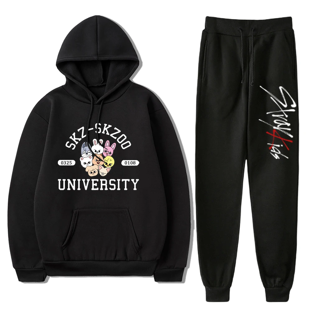 2021 Fashion kpop Stray kids Men/Women Sets Hoodie+Pants Hoody Tracksuit Two Piece Suit Unisex Harajuku Pullover Sweatshirt
2021 Fashion kpop Stray kids Men/Women Sets Hoodie+Pants Hoody Tracksuit Two Piece Suit Unisex Harajuku Pullover Sweatshirt