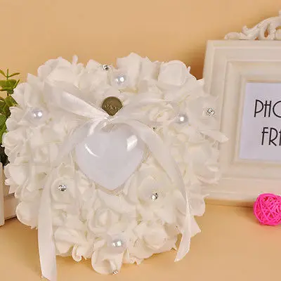 Romantic Wedding Ivory Satin Crystal Ring Bearer Pillow Cushion Ring Pillow Heart Shape For Engagement Propose Marriage Decor
Romantic Wedding Ivory Satin Crystal Ring Bearer Pillow Cushion Ring Pillow Heart Shape For Engagement Propose Marriage Decor