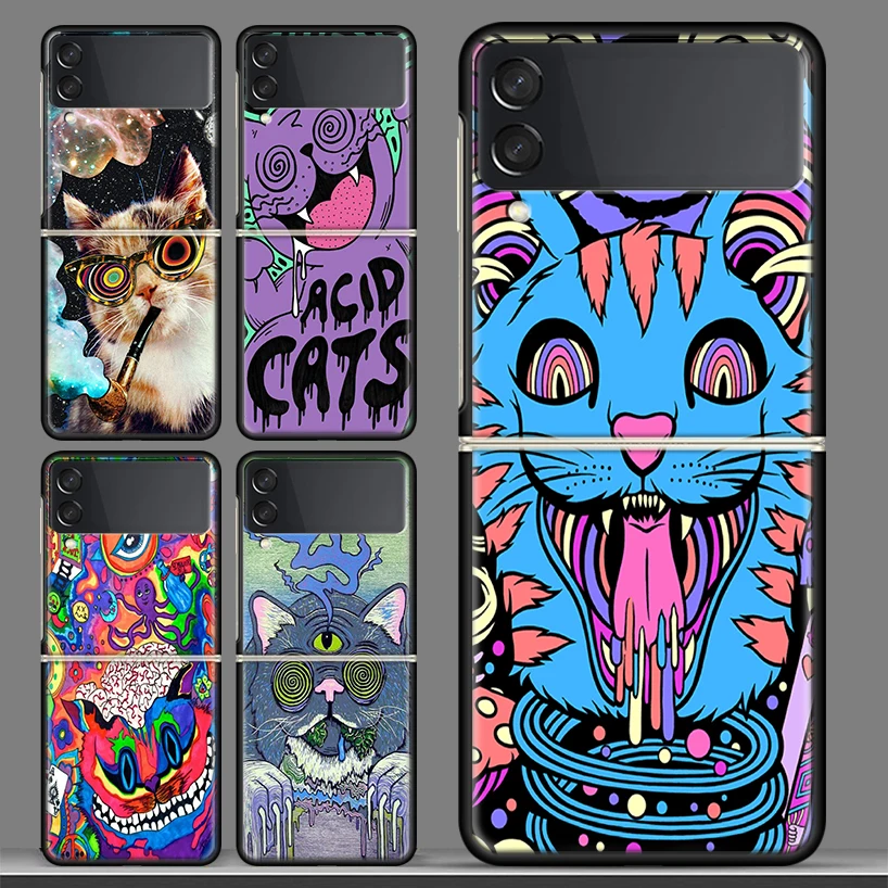 Colourful Psychedelic Cat Trippy Black Phone Case For Samsung Galaxy Z Flip 3 PC Cover ZFlip 3 5G Luxury Art Pattern Bumper 
Colourful Psychedelic Cat Trippy Black Phone Case For Samsung Galaxy Z Flip 3 PC Cover ZFlip 3 5G Luxury Art Pattern Bumper