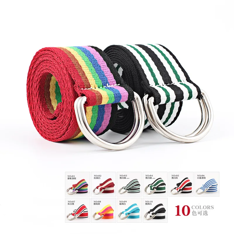 The new double-loop buckle canvas ladies belt, women's wild jeans, men's and women's decorative belt trend fashion pants belt
The new double-loop buckle canvas ladies belt, women's wild jeans, men's and women's decorative belt trend fashion pants belt