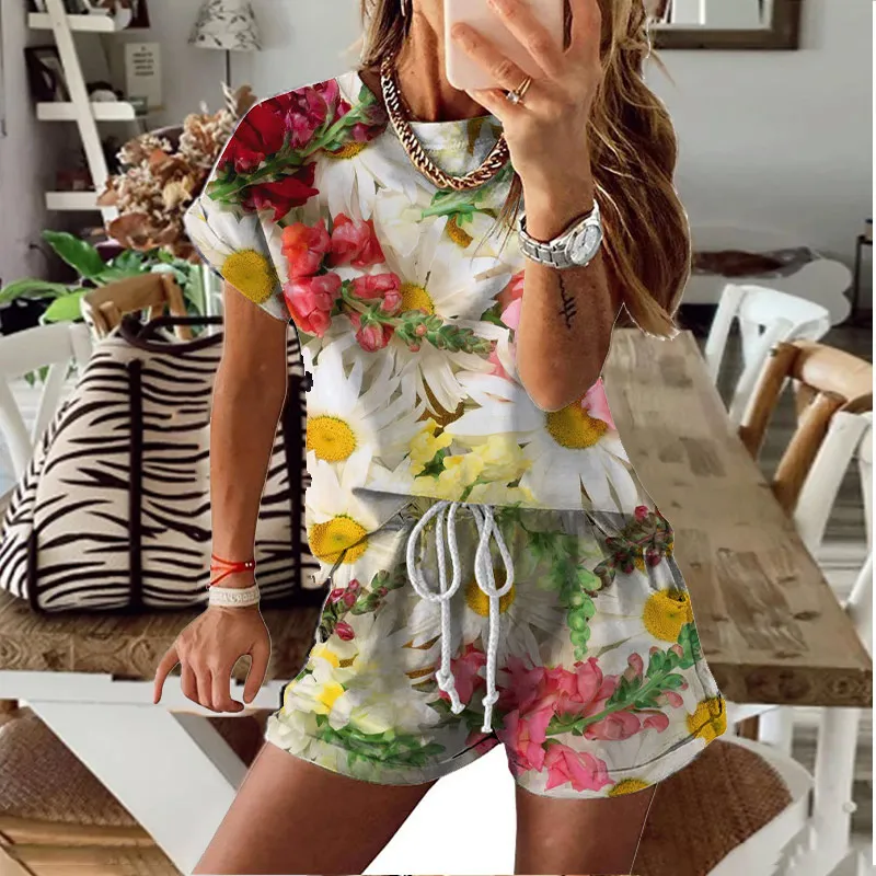 Women Set Summer Tie Dye Short Sleeve Top Shirt Loose And Biker Shorts Casual Two Piece Set Streetwear Outfits Tracksuits
Women Set Summer Tie Dye Short Sleeve Top Shirt Loose And Biker Shorts Casual Two Piece Set Streetwear Outfits Tracksuits