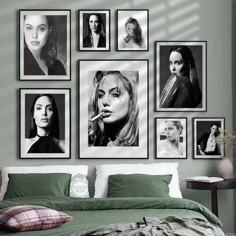 Vintage Poster Angelina Jolie Sexy Hot Movie Star Acrtess Black And White Smoking Wall Art Canvas Painting Bedroom Home Decor 
Vintage Poster Angelina Jolie Sexy Hot Movie Star Acrtess Black And White Smoking Wall Art Canvas Painting Bedroom Home Decor