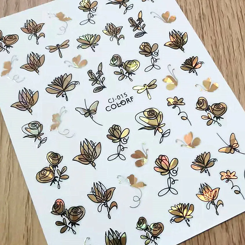 Newest Laser Bouquet Design 3D Self Adhesive Back Glue Decal Slider DIY Decoration Wrap Nail Sticker CL 012 015
Newest Laser Bouquet Design 3D Self Adhesive Back Glue Decal Slider DIY Decoration Wrap Nail Sticker CL 012 015