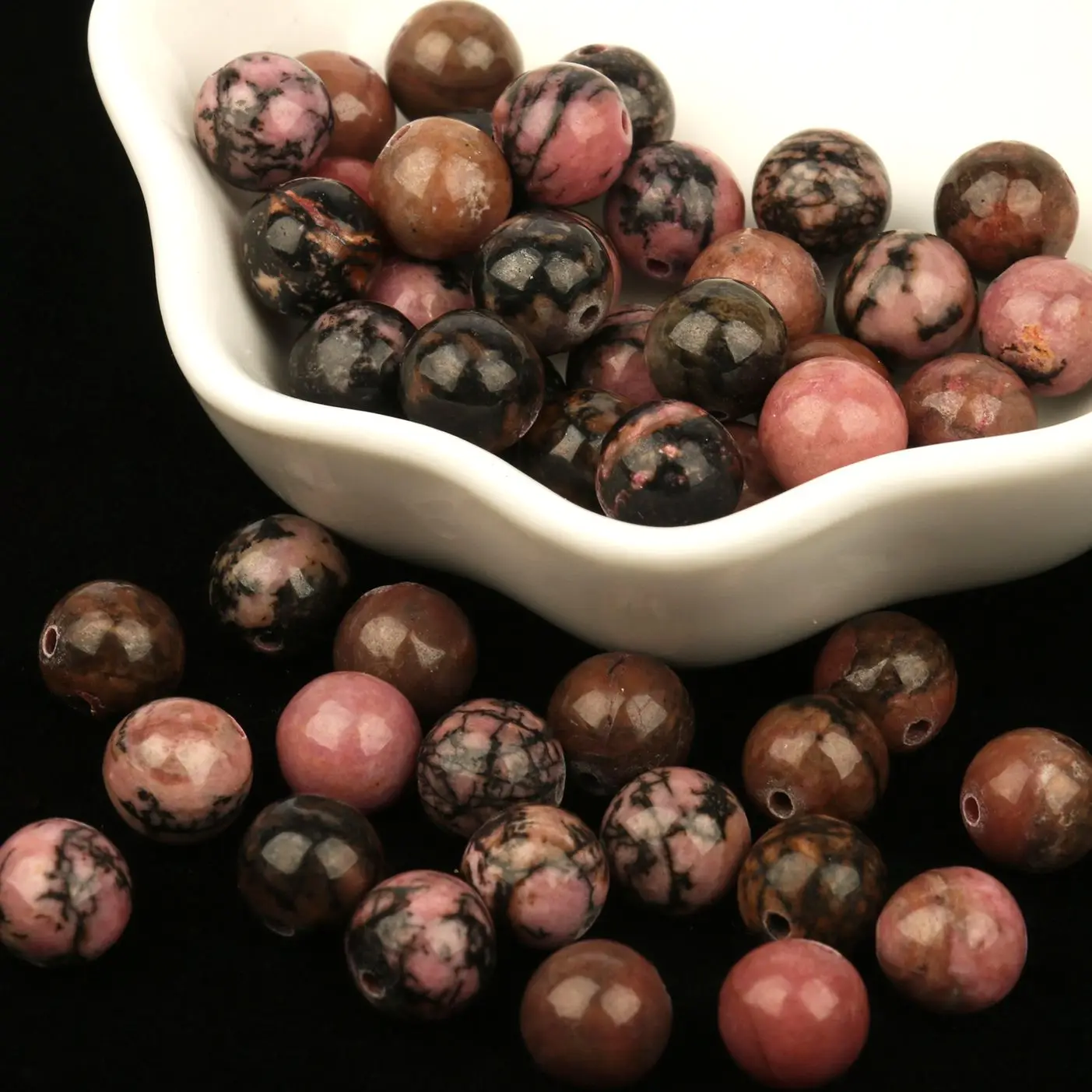 Natural Stone Black Lace Rhodonite Minerals Beads 4-10mm Round Loose Spacer Beads for DIY Jewelry Making Bracelet Earrings 15'' 
Natural Stone Black Lace Rhodonite Minerals Beads 4-10mm Round Loose Spacer Beads for DIY Jewelry Making Bracelet Earrings 15''