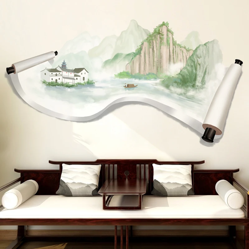 Chinese Style 3D Stereo Landscape Wall Stickers Living Room Bedroom Home Office Decor Retro Posters Wallpaper Removable
Chinese Style 3D Stereo Landscape Wall Stickers Living Room Bedroom Home Office Decor Retro Posters Wallpaper Removable
