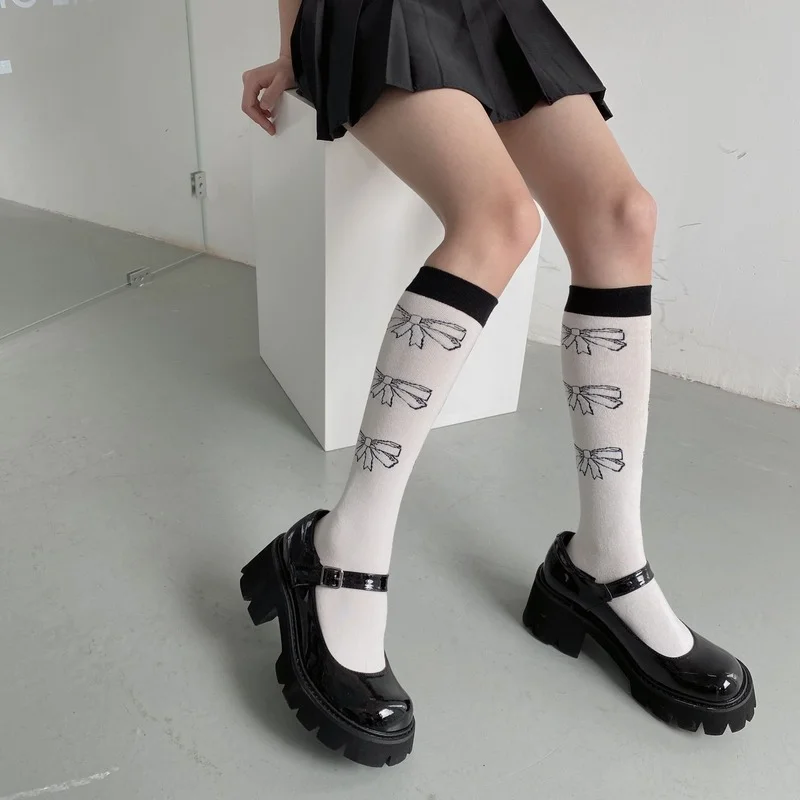 New Bowknot Women Long Socks Black White High Stockings Fashion Autumn Sweet Girls Kawaii Cute Knee Socks
New Bowknot Women Long Socks Black White High Stockings Fashion Autumn Sweet Girls Kawaii Cute Knee Socks